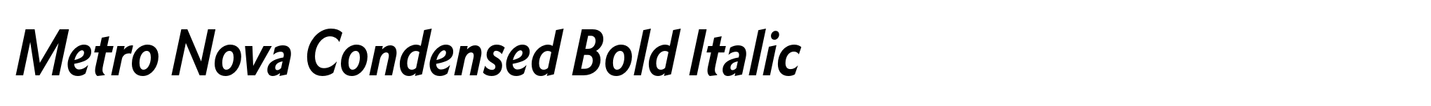 Metro Nova Condensed Bold Italic image